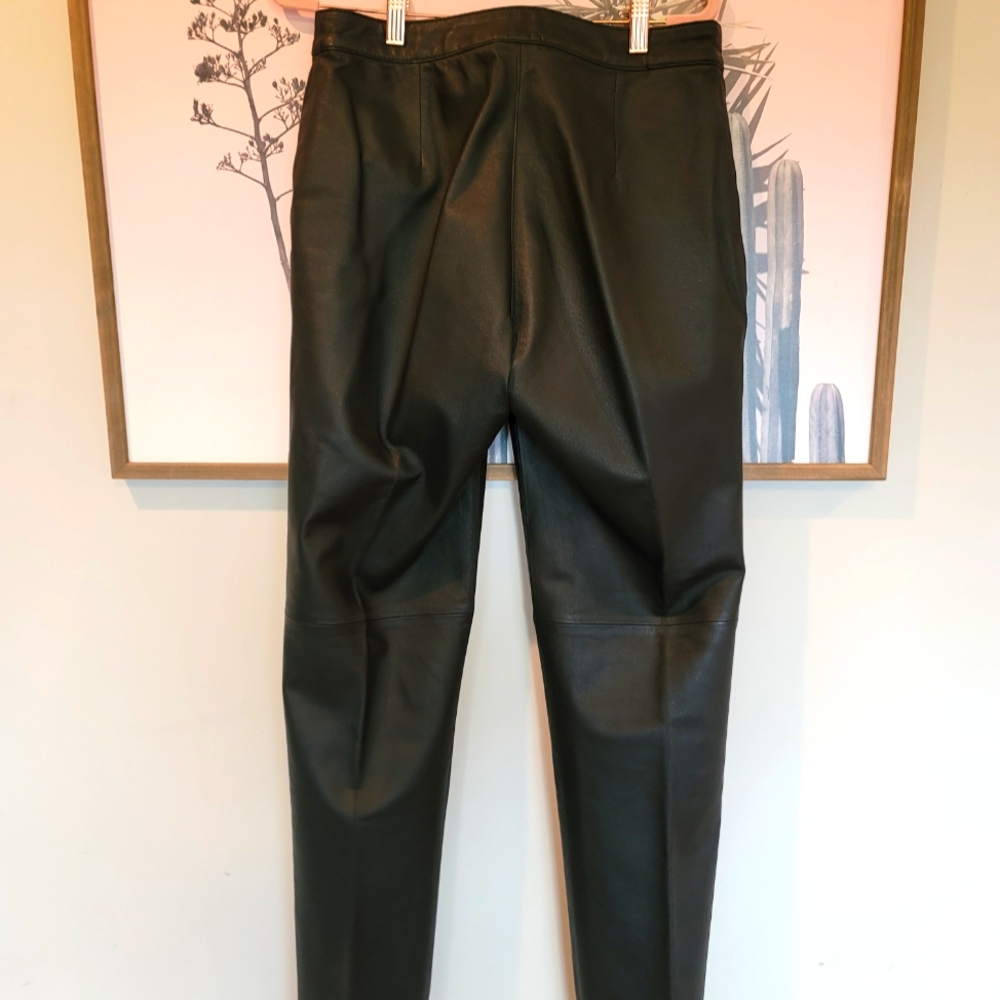 Boutique Europa Leather Pants Black View 5